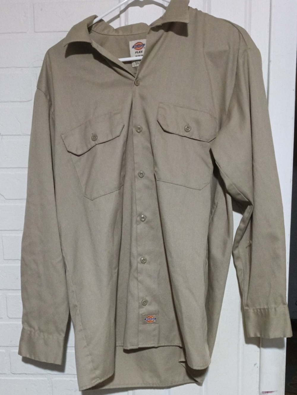 Dickies Men's Khaki Work Shirt Jacket